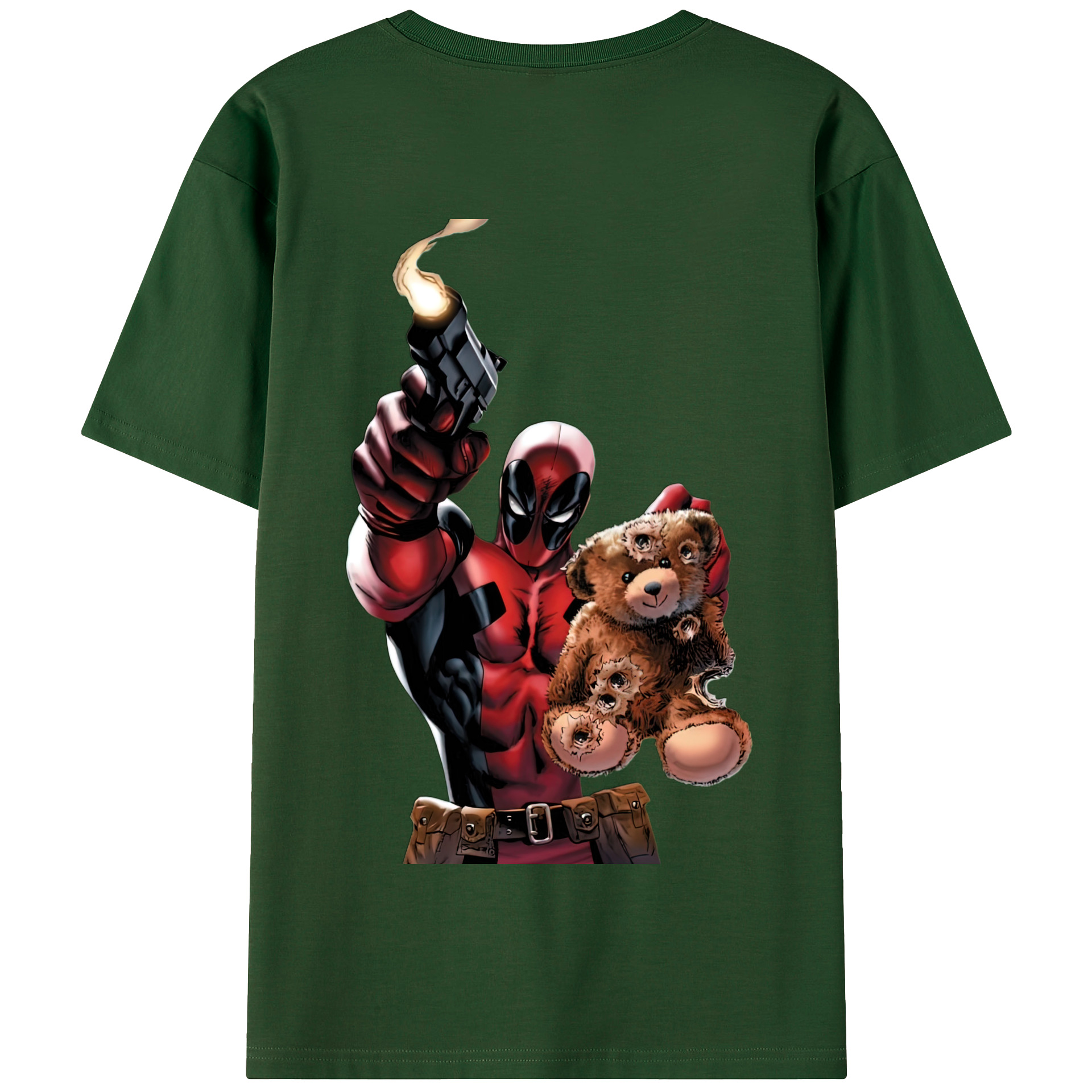 （画像用） Deadpool デッドプール 綿100％半袖Tシャツ（背面プリント）